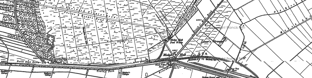 Old map of Medge Hall in 1890