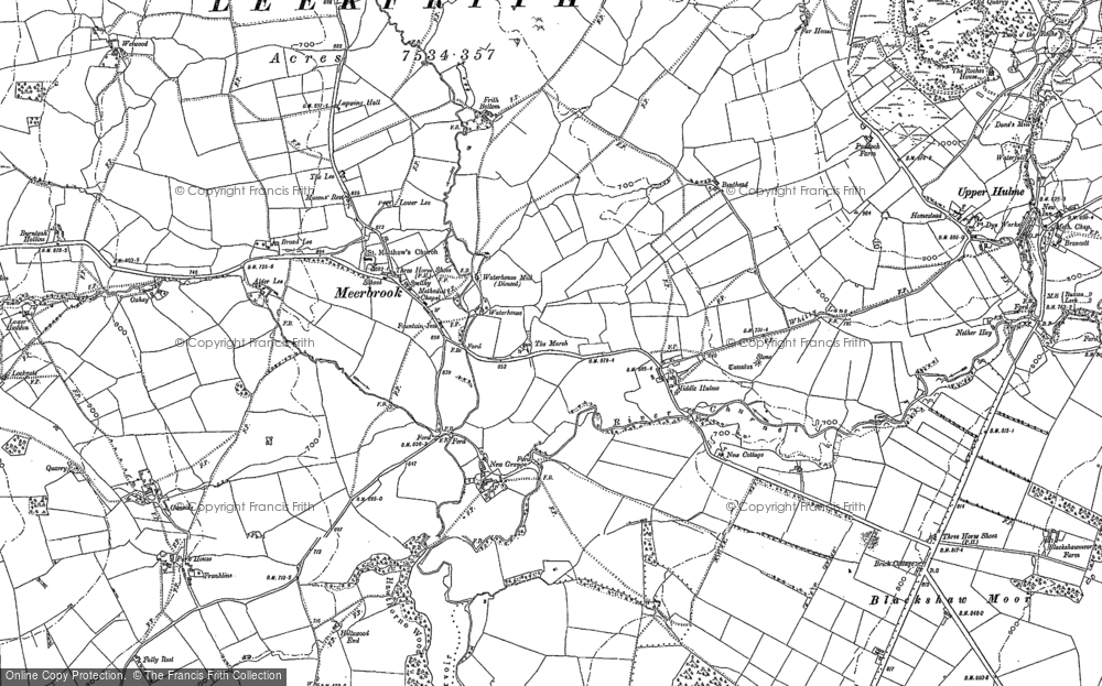 Old Map of Historic Map covering Alder Lee in 1897