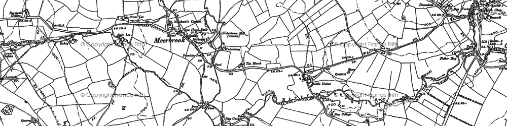 Old map of Alder Lee in 1897