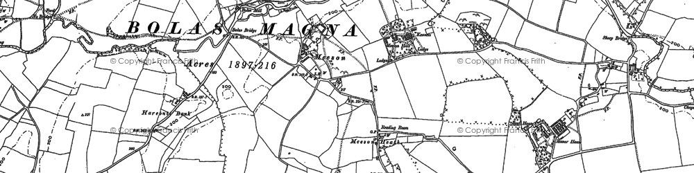 Old map of Meeson Heath in 1880