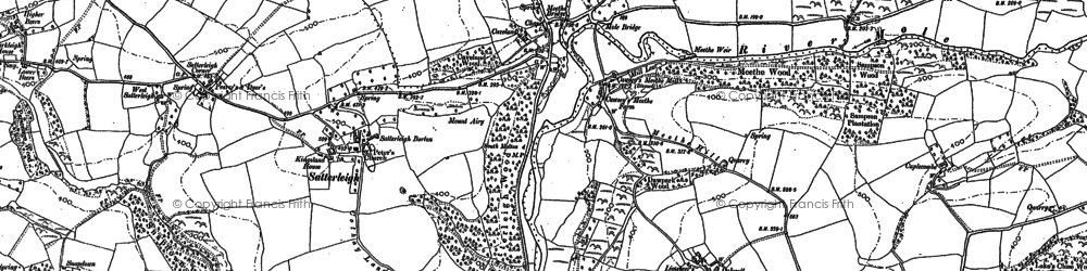 Old map of Bias Wood in 1887