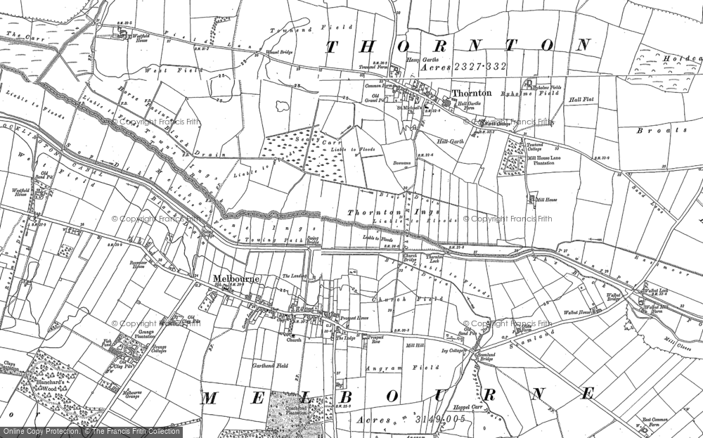 Old Map of Historic Map covering Scamland in 1890