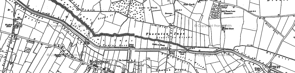 Old map of Melbourne in 1890