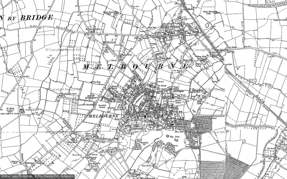 Old Map of Historic Map covering Woodhouses in 1899