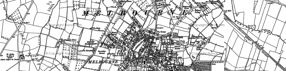 Old map of Woodhouses in 1899