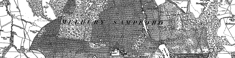 Old map of Melbury Sampford in 1887