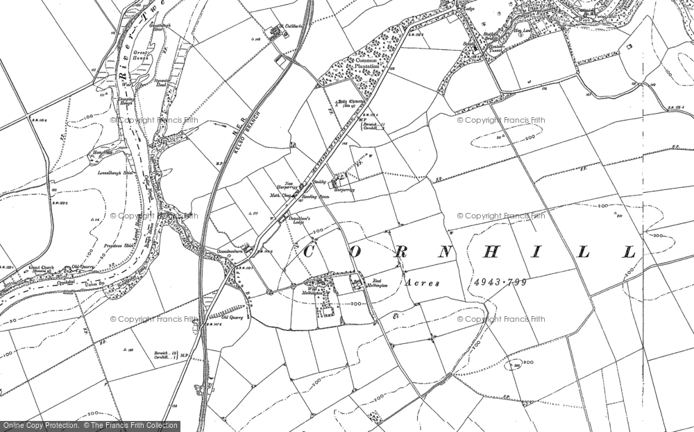 Old Map of Historic Map covering Lennelhill in 1896