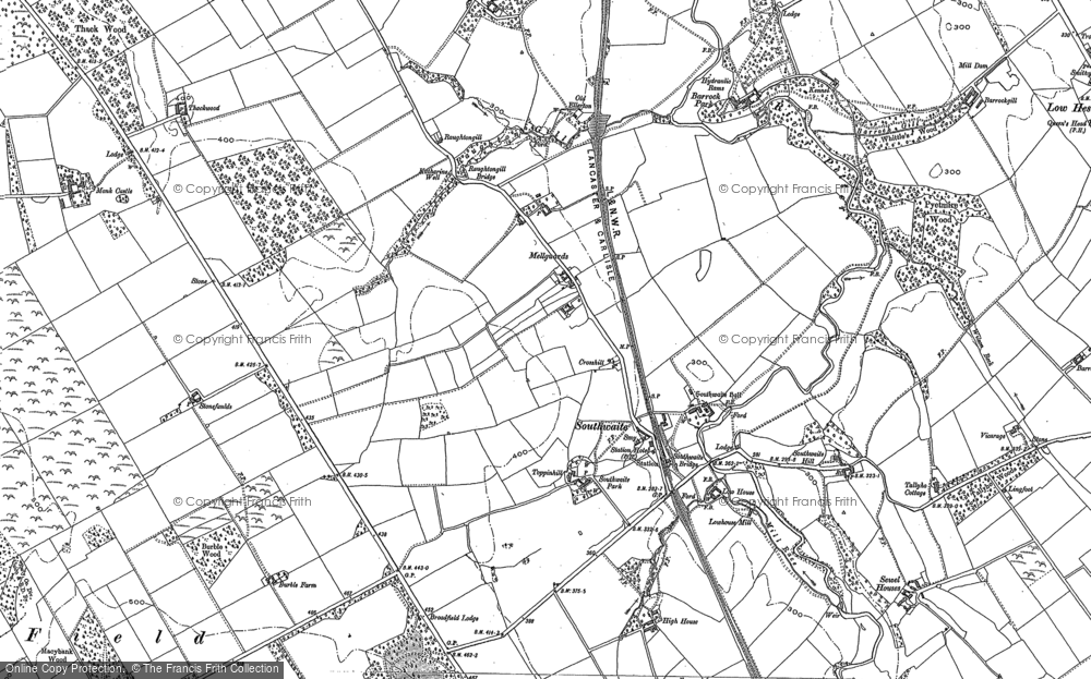 Old Map of Historic Map covering Beck Cotts in 1898