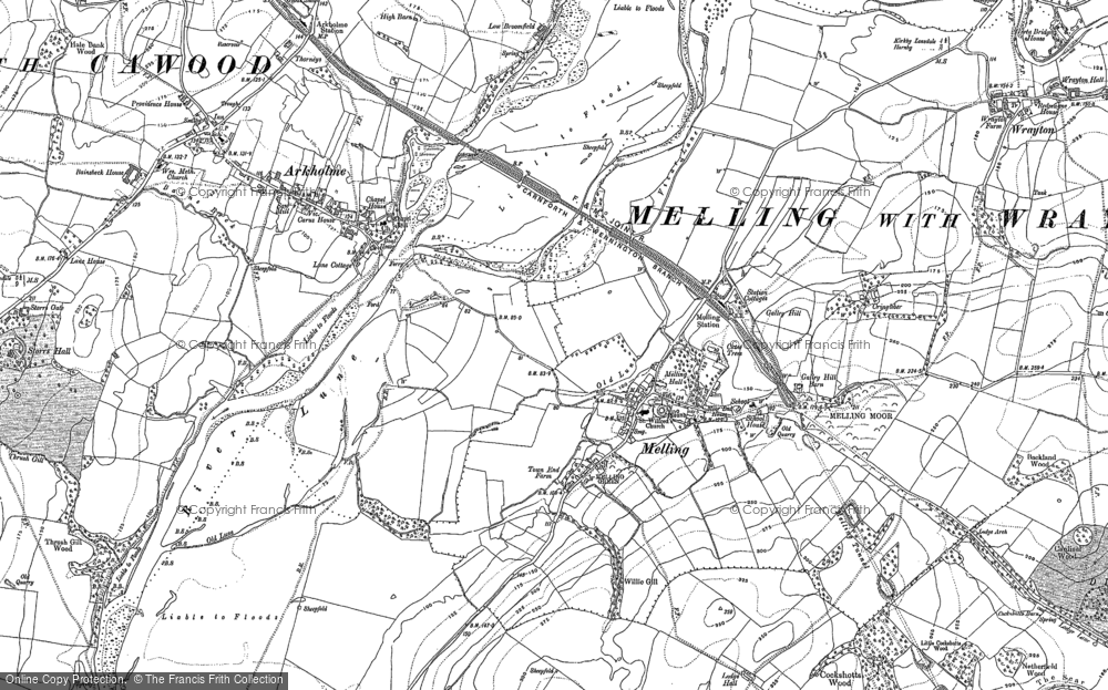 Old Map of Melling, 1910 in 1910