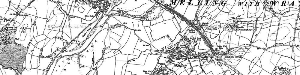 Old map of Melling in 1910