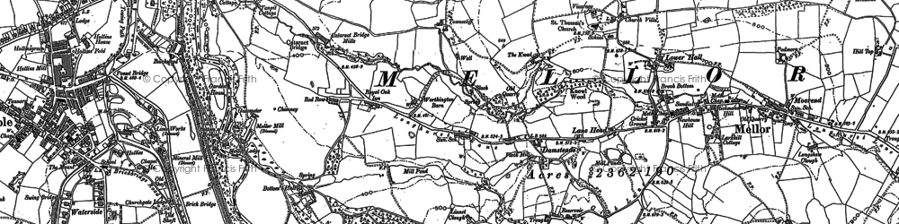 Old map of Moorend in 1896