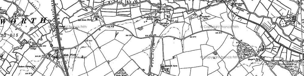 Old map of Mells in 1883