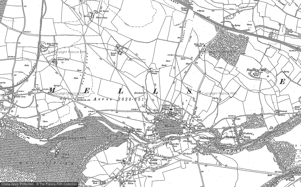 Old Map of Mells, 1884 - 1902 in 1884