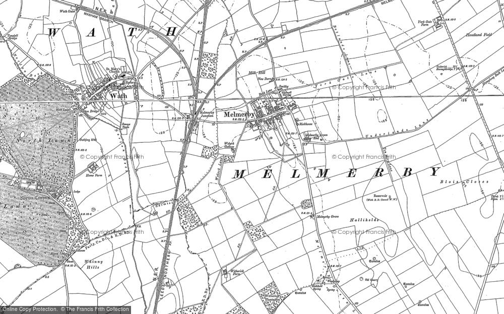 Old Map of Melmerby, 1890 in 1890