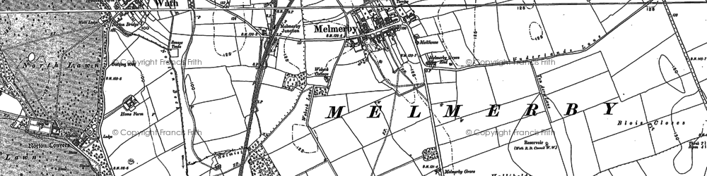 Old map of Melmerby in 1890