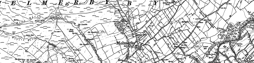 Old map of Melmerby in 1891