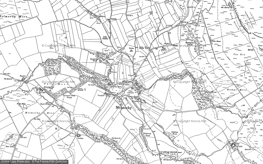 Old Map of Melmerby, 1898 in 1898