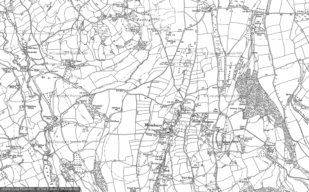 Old Map of Membury, 1887 - 1903 in 1887