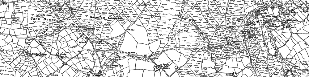 Old map of White Downs in 1877