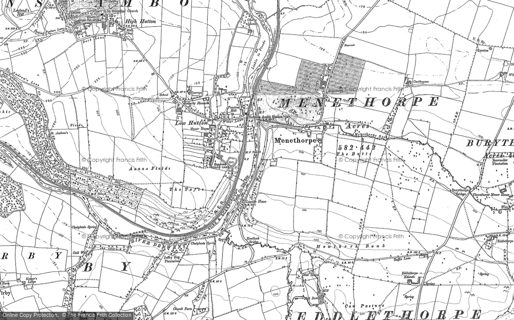 Old Map of Menethorpe, 1888 - 1891 in 1888