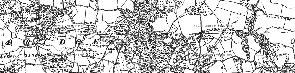 Old map of Menithwood in 1883
