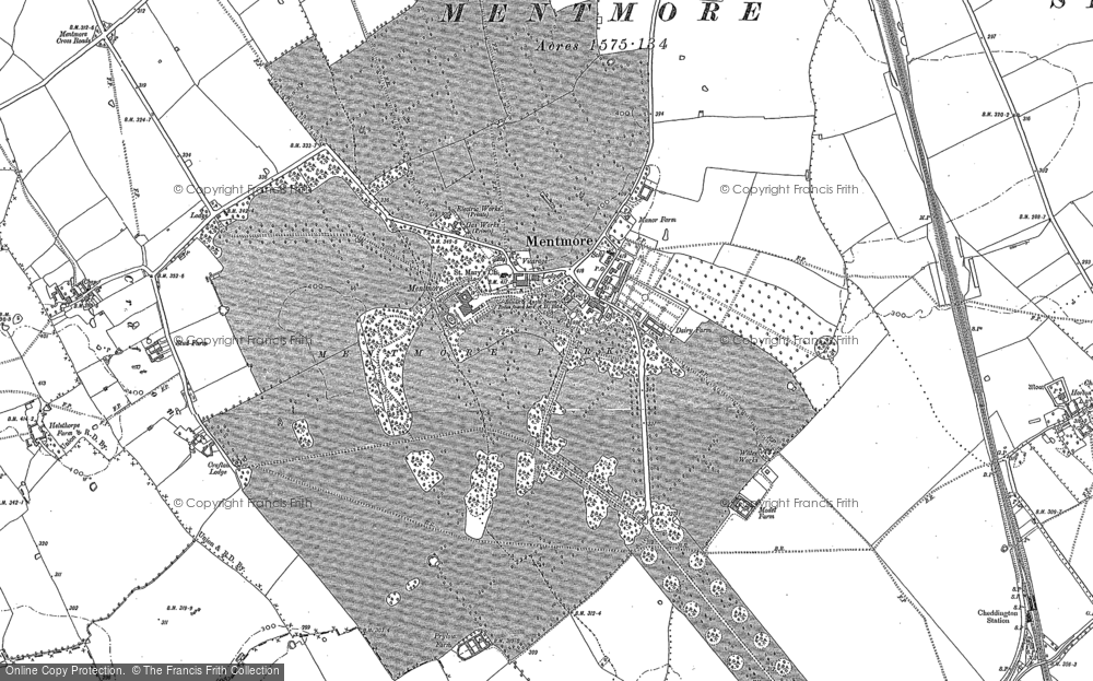 Old Map of Mentmore, 1900 - 1923 in 1900