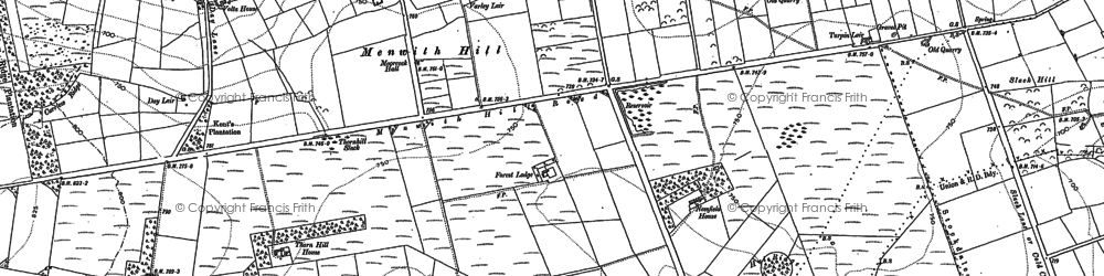 Old map of Menwith Hill in 1907