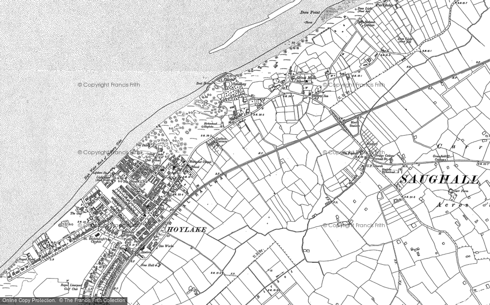 Old Map of Meols, 1909 in 1909