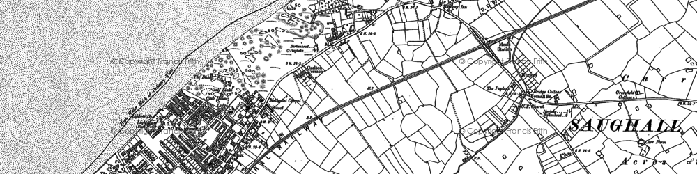 Old map of Meols in 1909