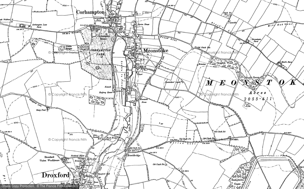 Old Map of Historic Map covering Brockbridge in 1895