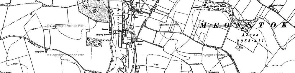 Old map of Brockbridge in 1895