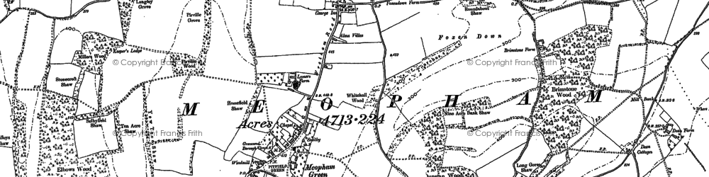 Old map of Foxendown in 1895