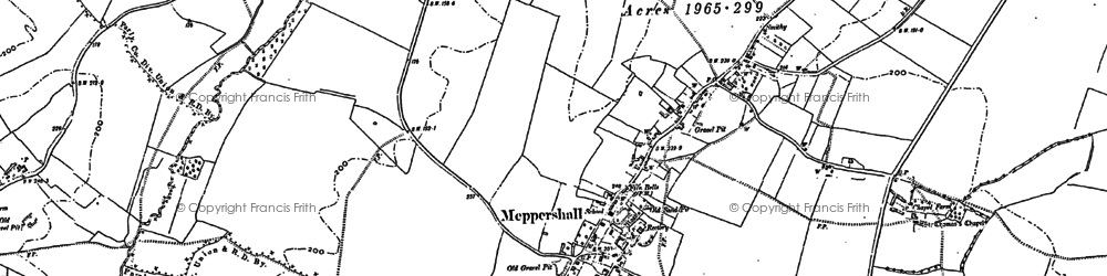 Old map of Meppershall in 1882