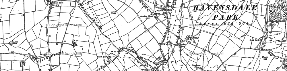 Old map of Brailsford Common in 1880