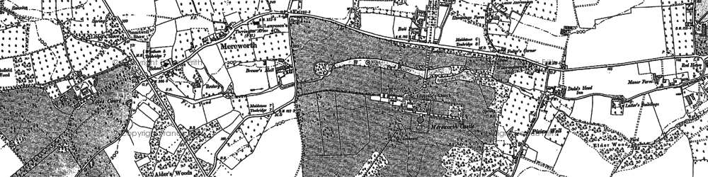 Old map of Baron's Place in 1868