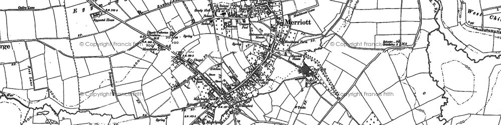Old map of Merriott in 1886