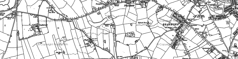 Old map of Merry Hill in 1885