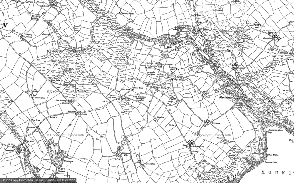 Old Map of Historic Map covering Tregadgwith in 1906
