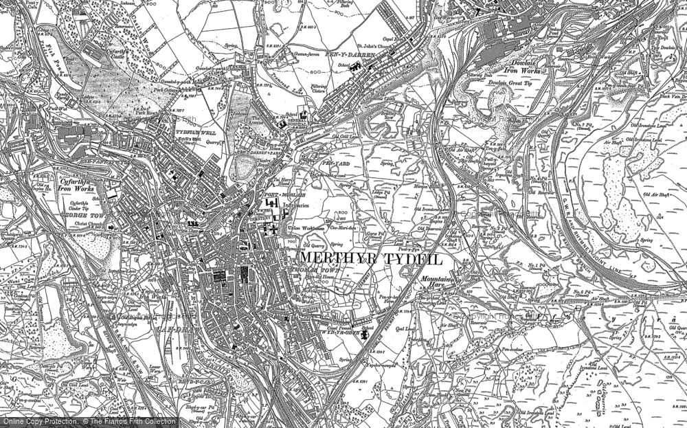 Old Map of Merthyr Tydfil, 1903 in 1903