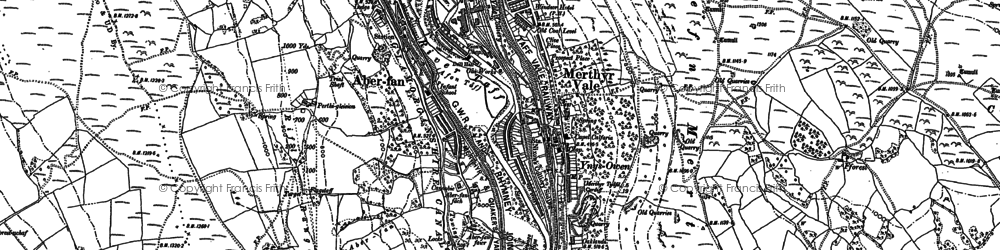 Old map of Merthyr Vale in 1898