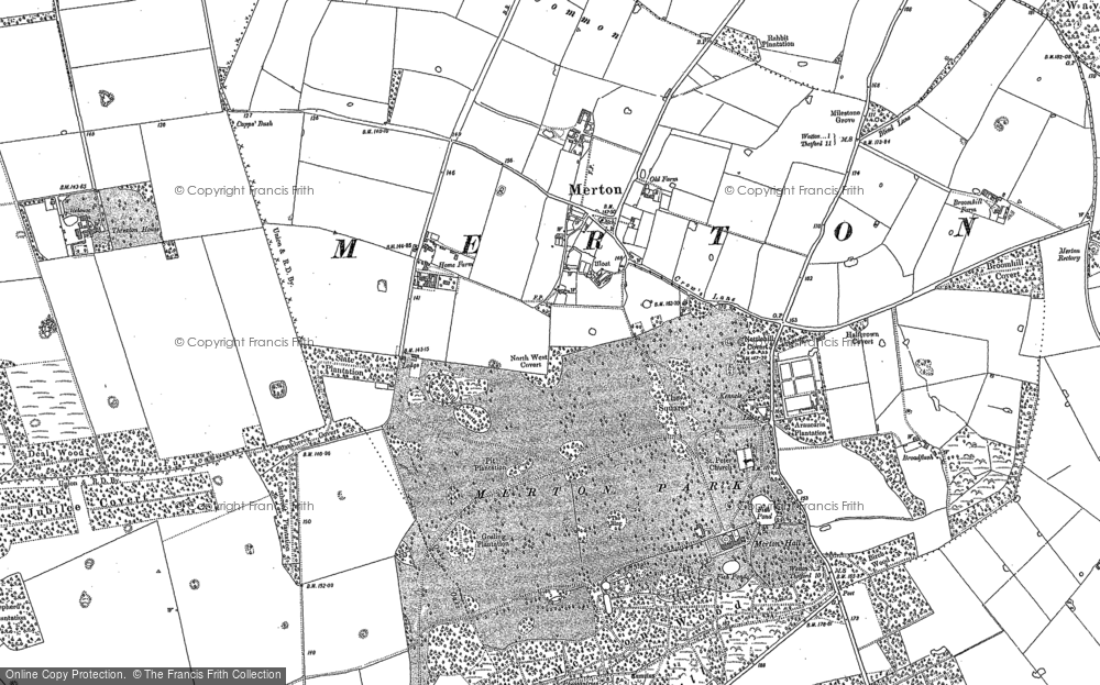 Old Map of Merton, 1882 in 1882