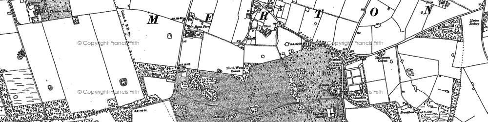 Old map of Merton in 1882