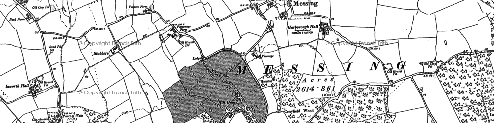 Old map of Messing in 1895
