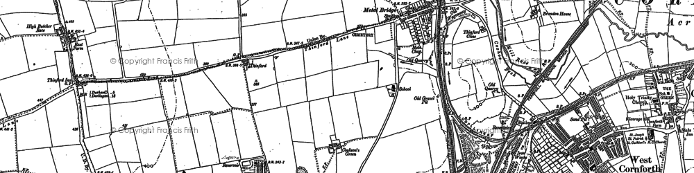 Old map of East Howle in 1896