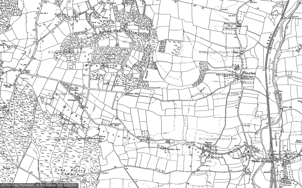 Old Map of Metcombe, 1888 in 1888