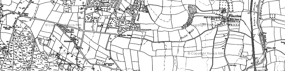 Old map of Metcombe in 1888