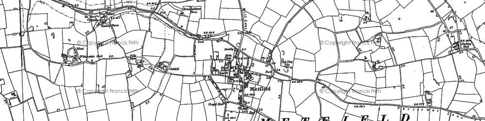 Old map of Metfield in 1882