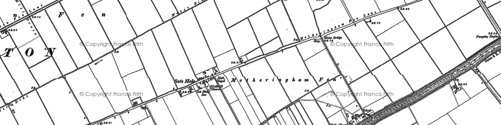 Old map of Blankney Wood in 1887