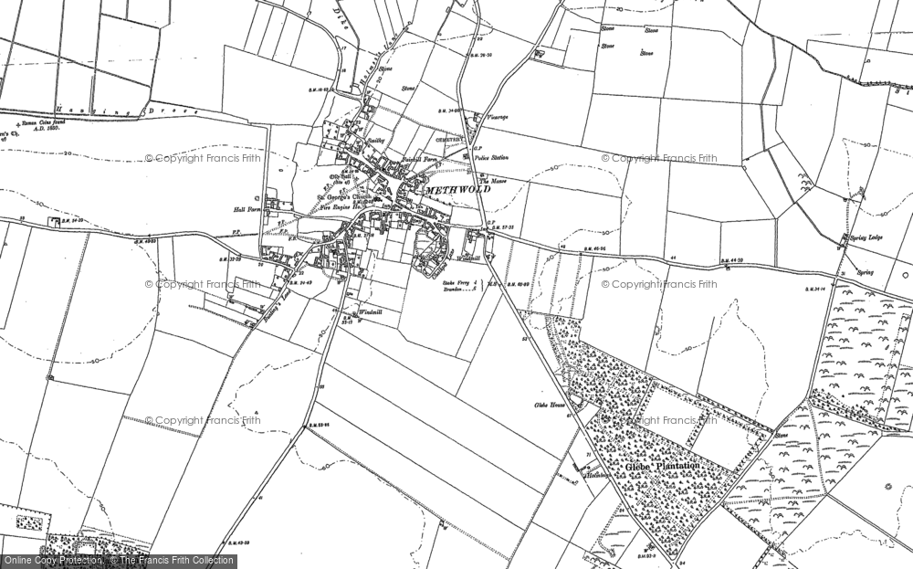 Old Map of Methwold, 1906 in 1906