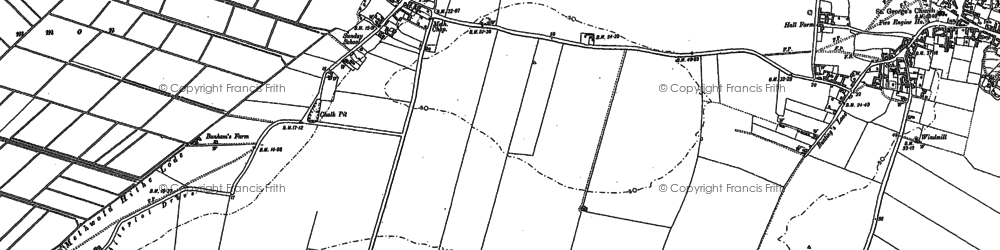 Old map of Methwold Hythe in 1884